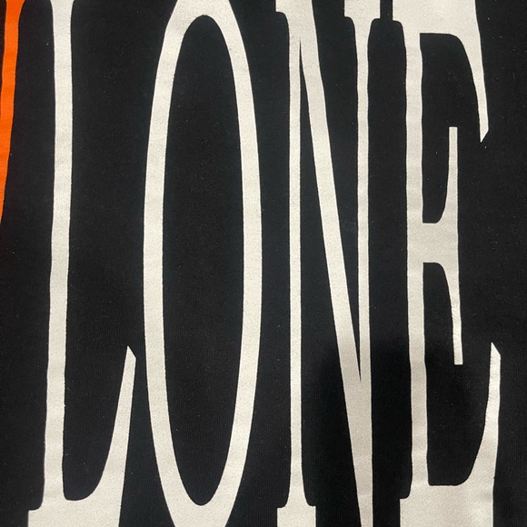 Original Vlone Pullover Cropped Hoodie Size XL Black and Orange - Picture 5 of 9